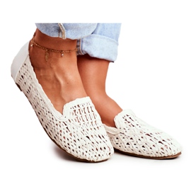 Bailarinas Lu Boo Trançado Branco Feminino 4Ever