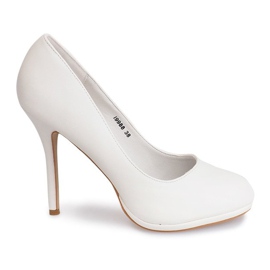 Salto alto clássico 19988 branco Salto alto clássico 19988 branco