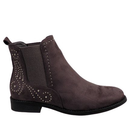 Botas de camurça com isolamento cinza 6333-2