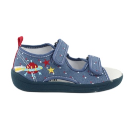 American Club Sapatos infantis sandálias americanas palmilha de couro TEN28 vermelho azul amarelo