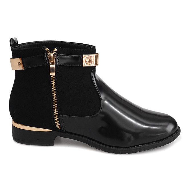 Botas Elegantes Com Zíper CM32A Preto