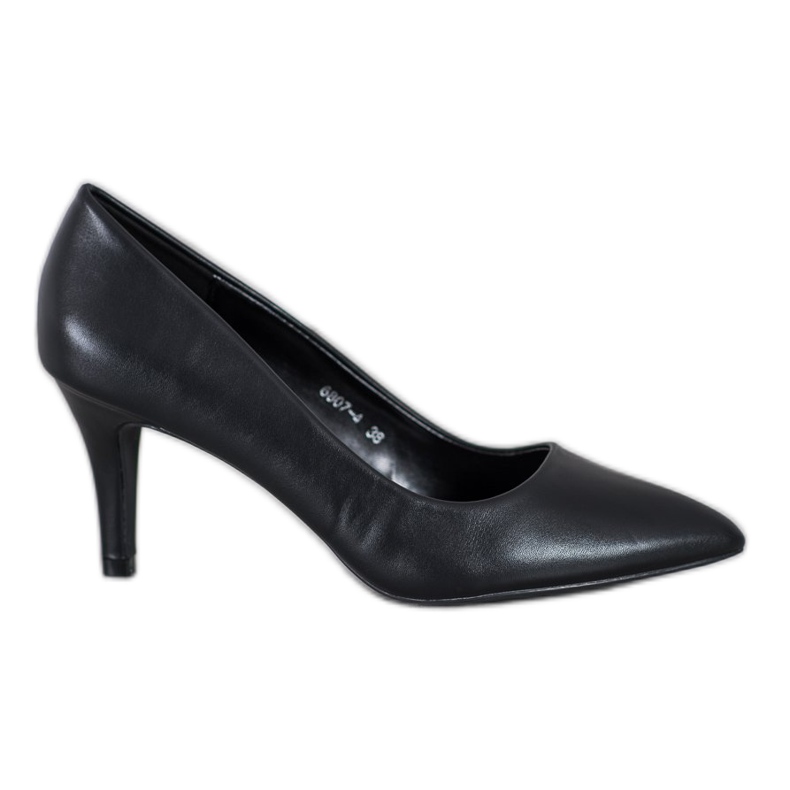 Gogo Bombas com couro ecológico preto