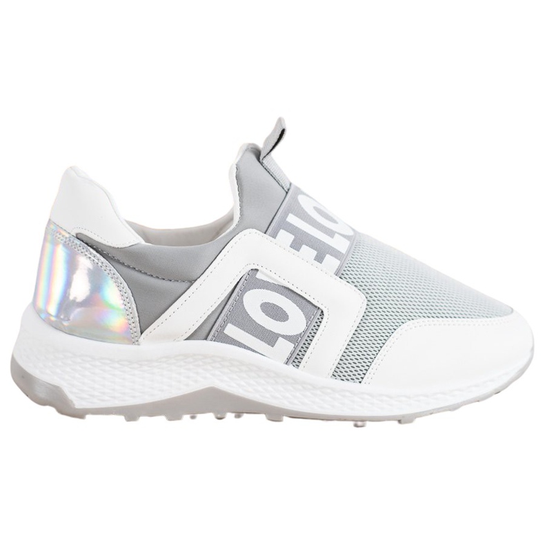 Seastar Slipons na plataforma do amor branco cinza