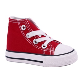 FRROCK Tênis alto clássico infantil com filemon vermelho com zíper branco
