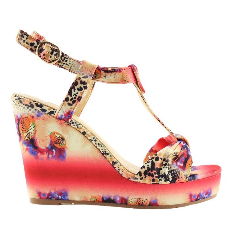 Sandálias com cunha de cetim 903 Vermelho II Qualidade Sandálias com cunha de cetim 903 Vermelho II Qualidade