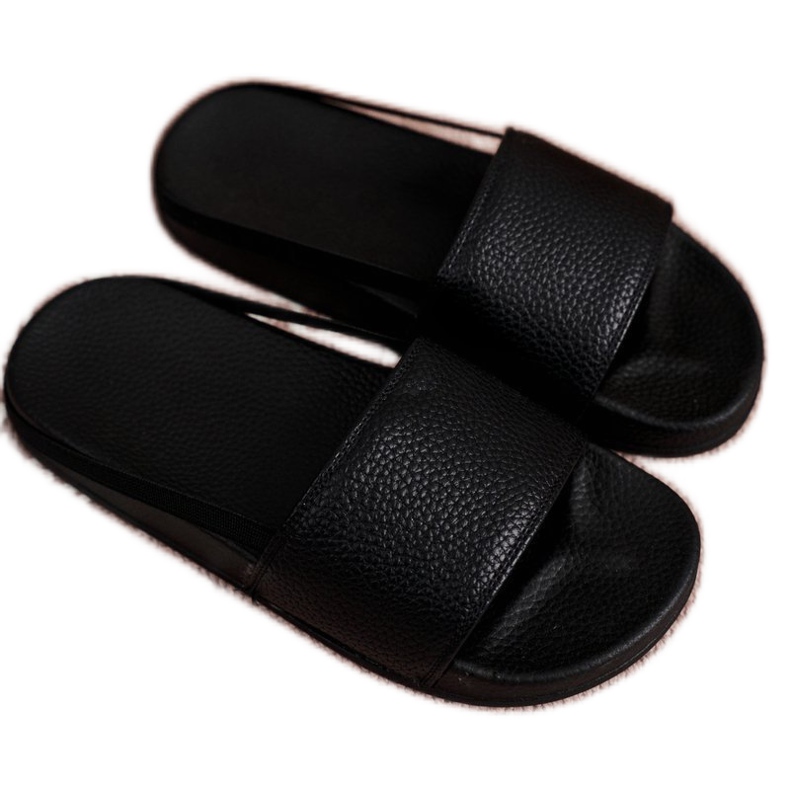 FRROCK Chinelos infantis Black Nopla preto