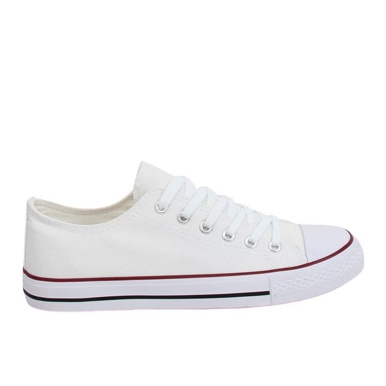 Tênis branco clássico feminino JD05P WHITE / RED