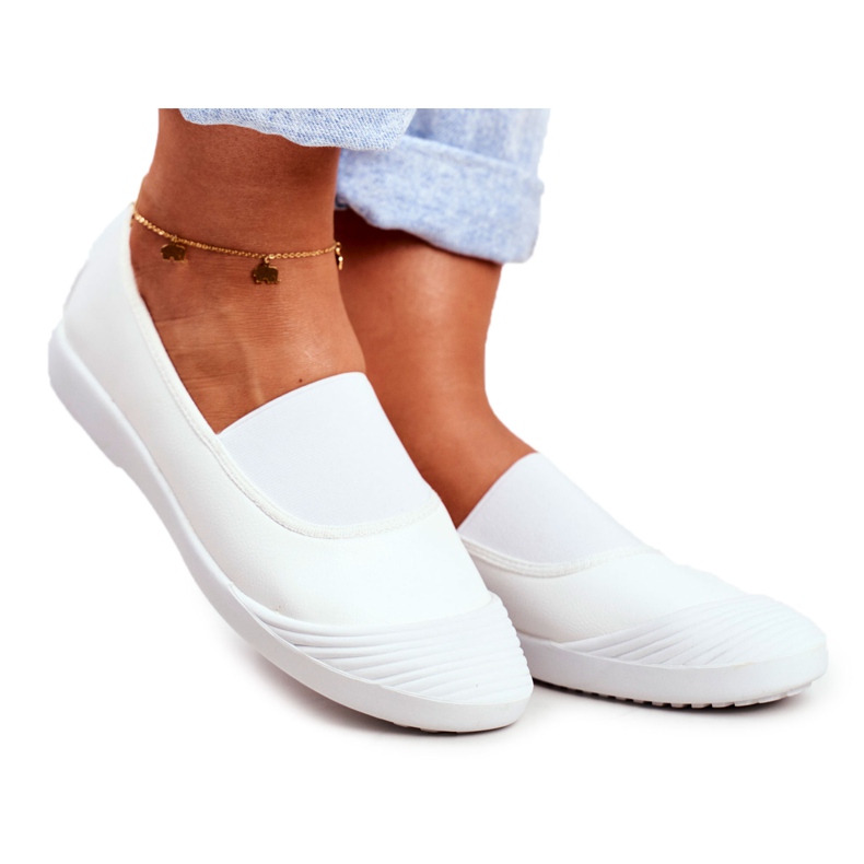 LU BOO Tênis Slip On Tênis Slip-on White Justy branco