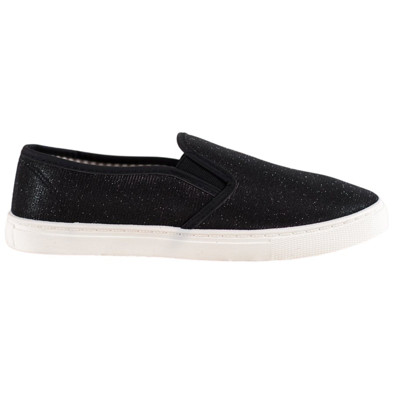 SHELOVET Tênis Slip-on Com Glitter preto