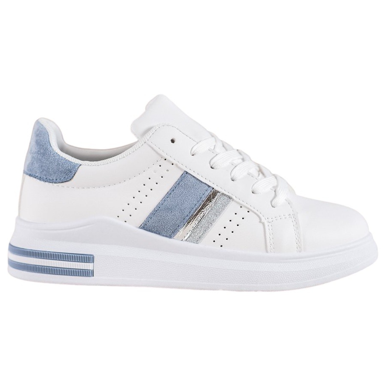 SHELOVET Tênis com inserções de camurça branco