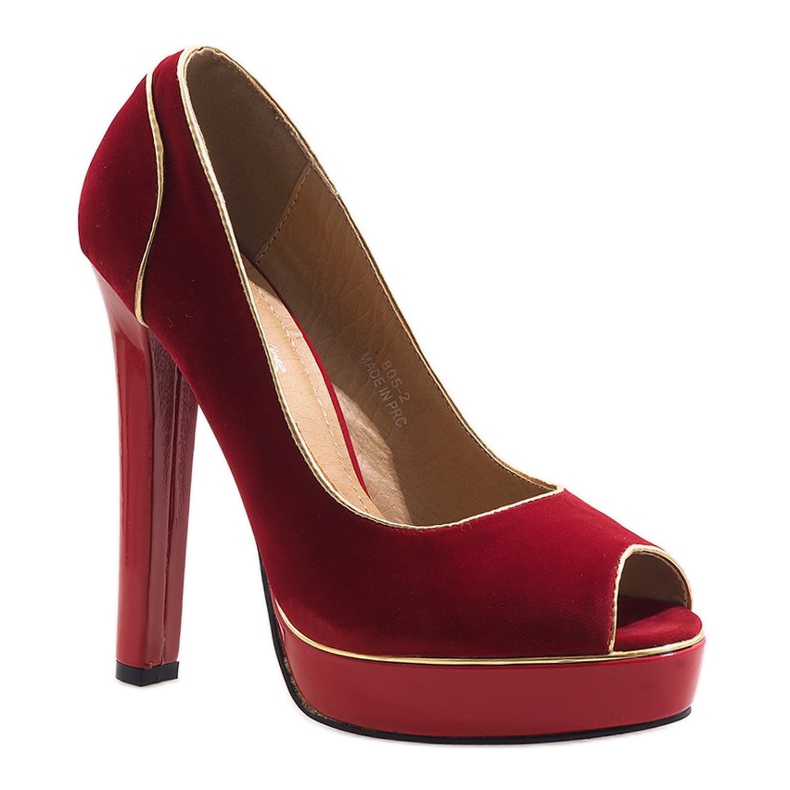 Stilettos clássicos na plataforma 805 vermelho