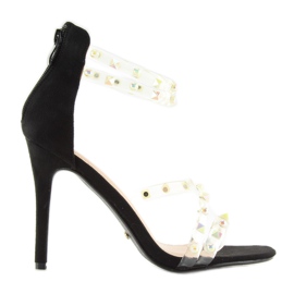 Sandálias com tiras de silicone pretas NF-25P Black preto