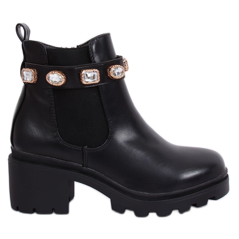 Botas pretas Chelsea, pretas HE107 pretas preto