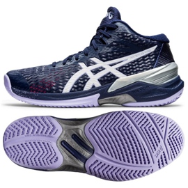 Tênis de voleibol Asics Sky Elite Ff Mt W 1052A023-400 grafite, azul marinho azul e azul marinho
