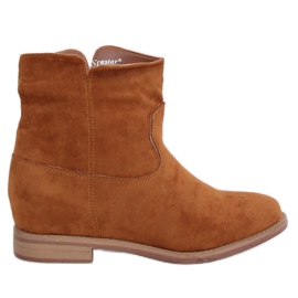 Botas em camelo de cunha oculta NC981 Camel marrom