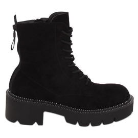 Botas pretas com sola alta UK13P Preto