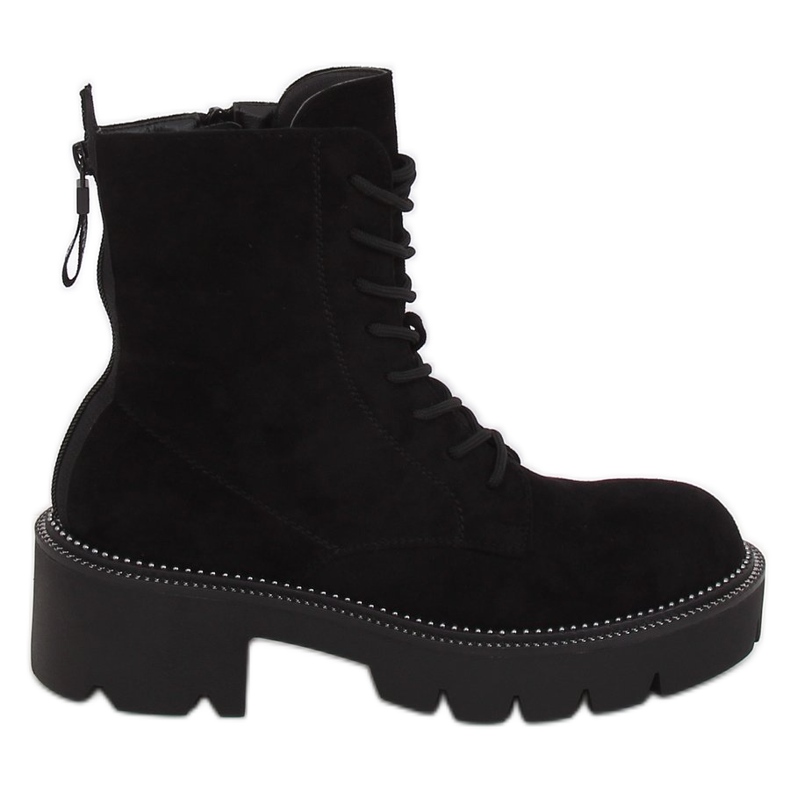 Botas pretas com sola alta UK13P Preto Botas pretas com sola alta UK13P Preto