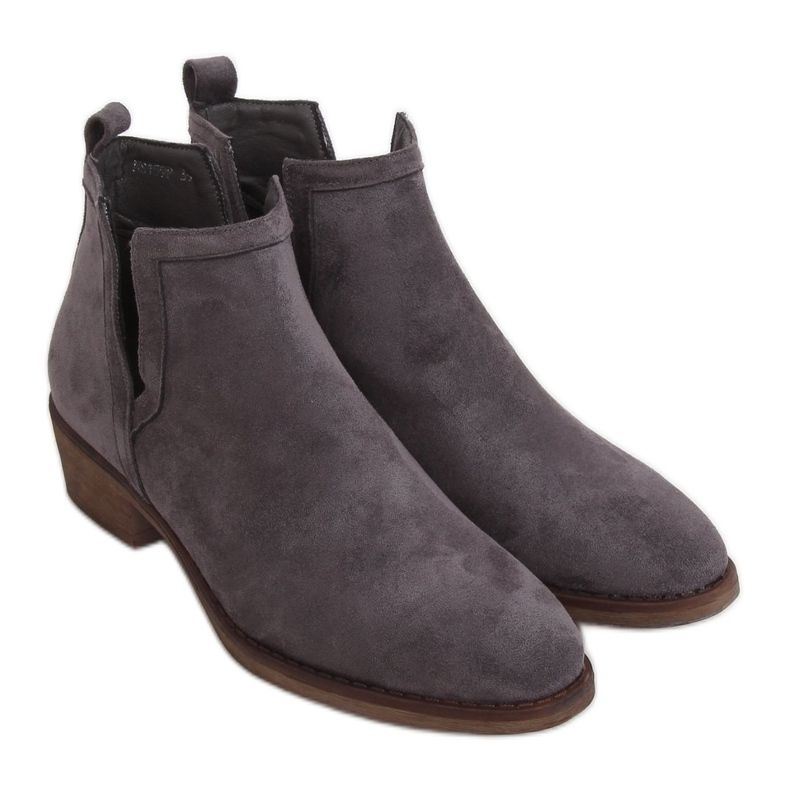 Botas cinza cinza feminino NS159P cinza