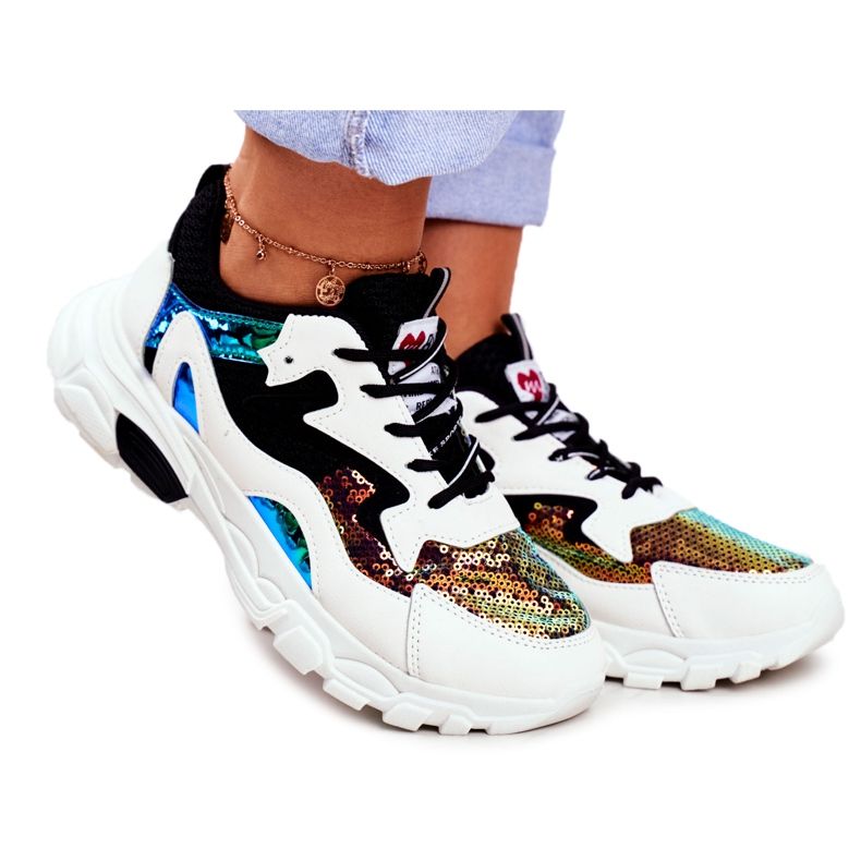 Sapatos esportivos femininos Lu Boo Black Dazzle Me preto