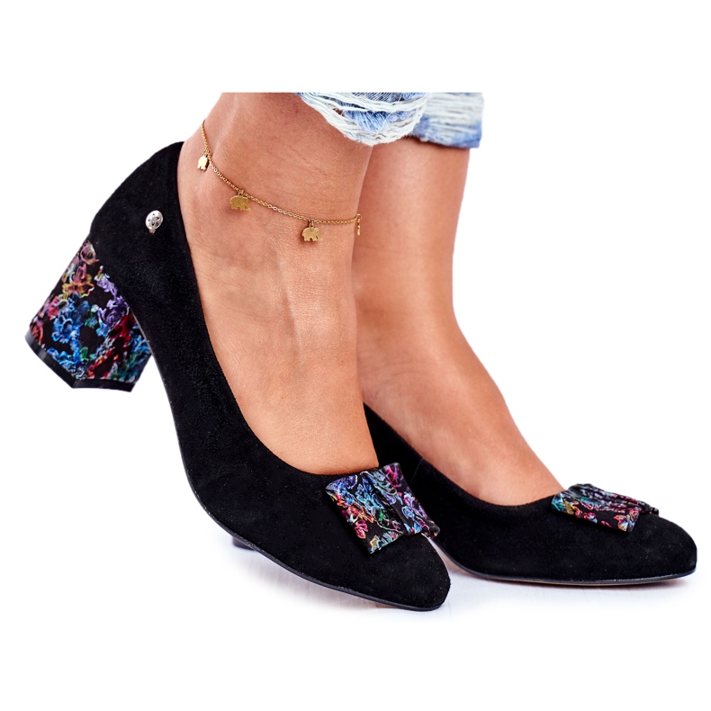 Bombas Femininas Maciejka Suede Preto 3356A-62 / 00-1