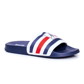 Chinelos masculinos Big Star Azul marinho DD174691 branco azul-marinho