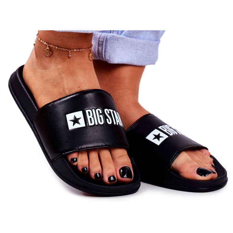 Chinelos femininos Big Star Preto GG274040
