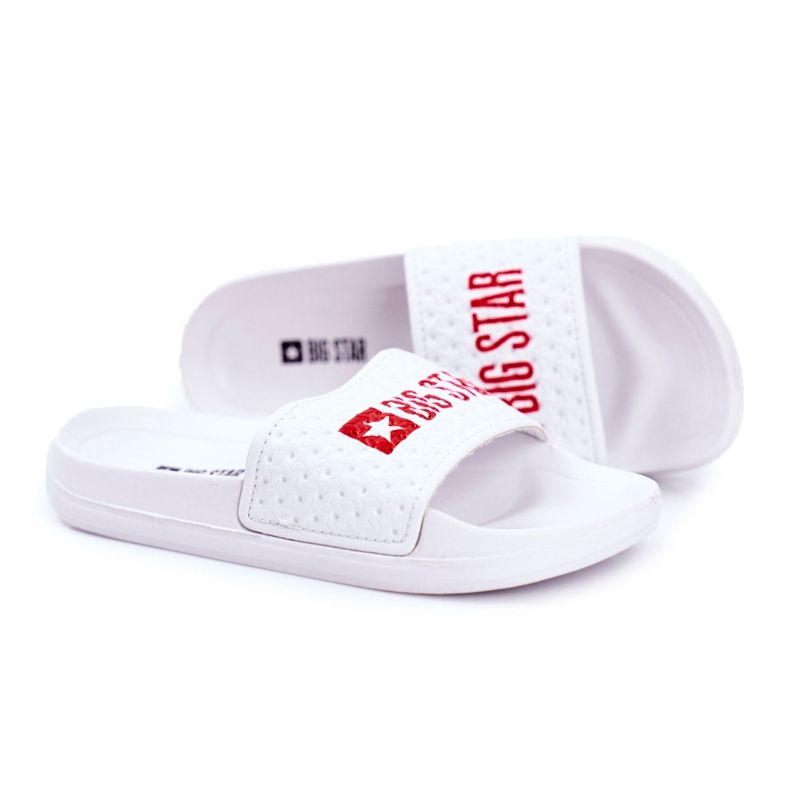 Chinelos infantis Big Star White Acolchoado GG374803 branco