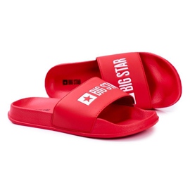 Chinelos masculinos Big Star Rubber Red Couro Eco GG174932 vermelho