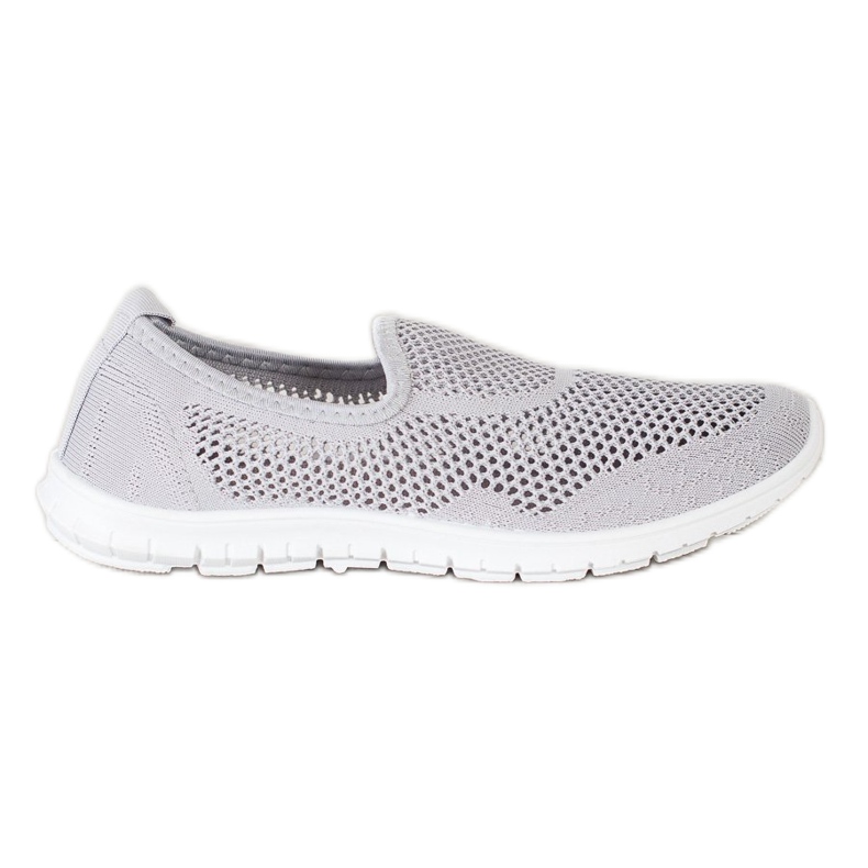 Bona Slipons Openwork cinza