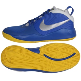 Tênis de basquete Nike Team Hustle D 9 Jr AQ4224-404 multicolorido azul
