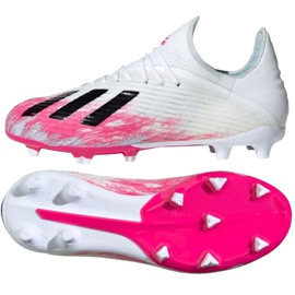 Chuteiras Adidas X 19.1 Fg Jr EG7163 multicolorido branco