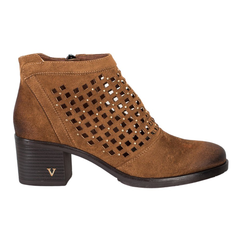 Botas com orifícios VINCEZA castanho
