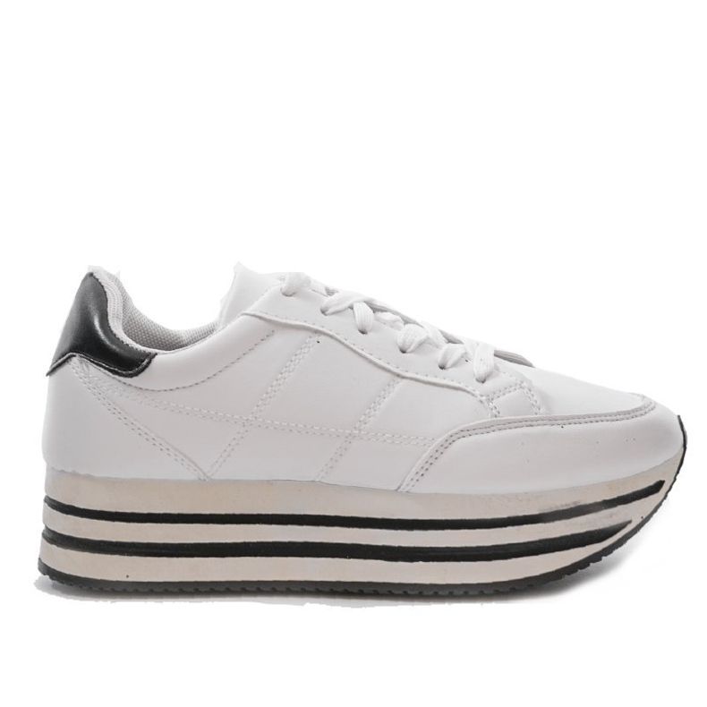 Calçados esportivos femininos da moda brancos 230-3