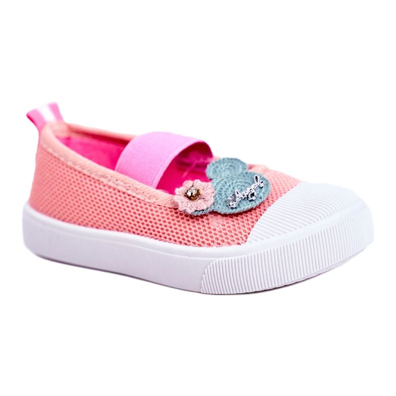 Le Scarpe Tênis infantil com Velcro Estienne de Salmão multicolorido rosa
