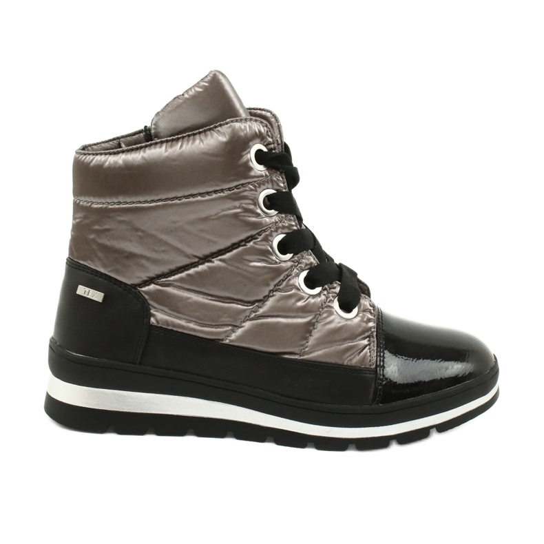 Botas de neve marrons, membrana Caprice 26212 castanho preto