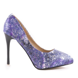 Alfinetes de flor roxa 0116-4 roxo multicolorido