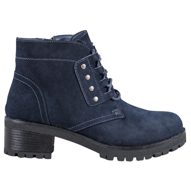 J. Star Botas amarradas em um poste azul marinho azul