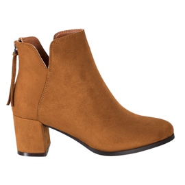 Botas Zipper VINCEZA marrom