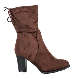 J. Star Botas altas marrons escuras marrom