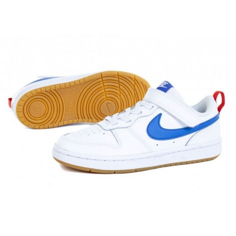 Tênis Nike Court Borough Low 2 (PSV) Jr BQ5451-109 branco