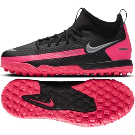 Chuteira Nike Phantom Gt Academy Df Tf Jr CW6695-006 multicolorido preto