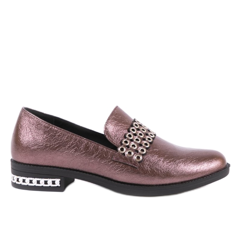 Sapatos baixos marrons femininos C18-6251 vermelho multicolorido