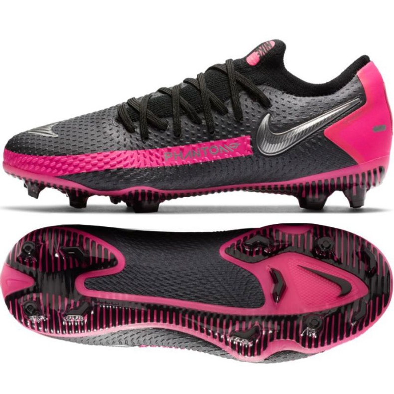 Chuteiras de futebol Nike Phantom Gt Fg Jr CK8473-006 preto preto
