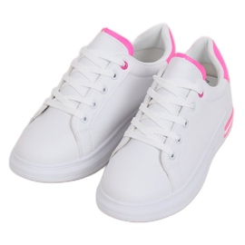 Tênis feminino branco LG20 WHITE / ROSE rosa