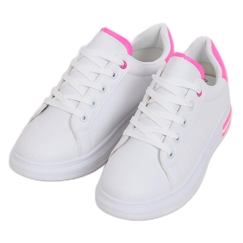 Tênis feminino branco LG20 WHITE / ROSE rosa