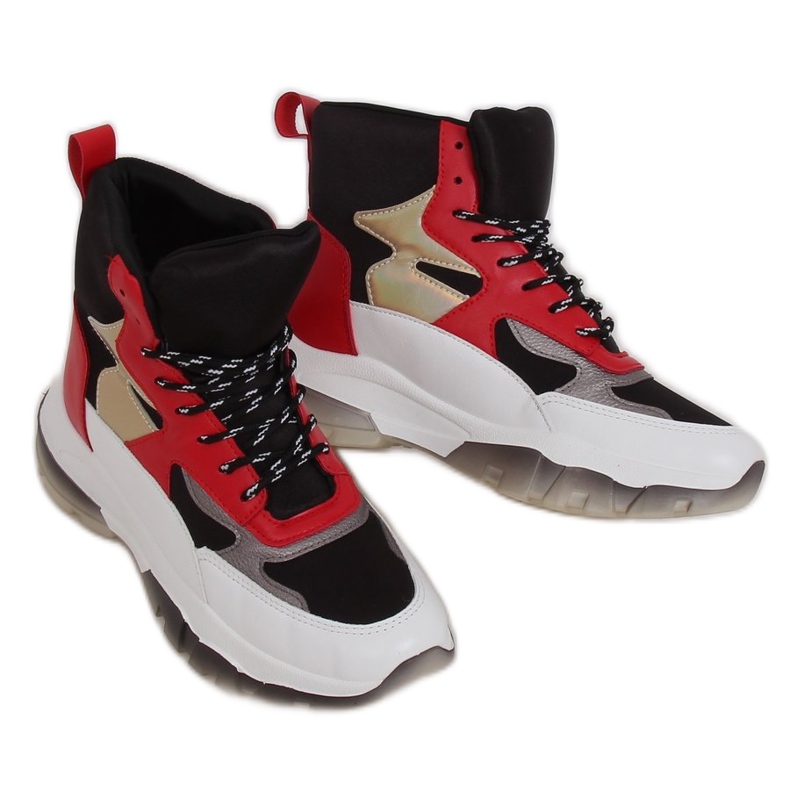 Tênis cano alto 2000-C05 preto multicolorido Tênis cano alto 2000-C05 preto multicolorido