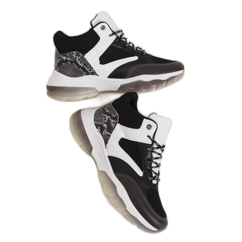 Tênis cano alto preto 2000-C06 preto