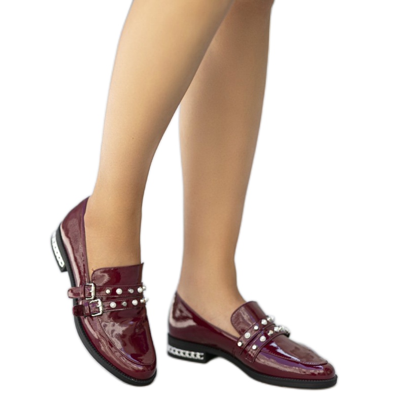 Sapatos baixos marrons femininos C18-6252-2 multicolorido