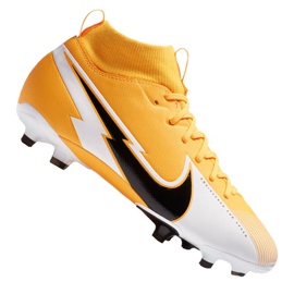 Chuteiras Nike Superfly 7 Academy Mg Jr AT8120-801 multicolorido laranjas e vermelhos