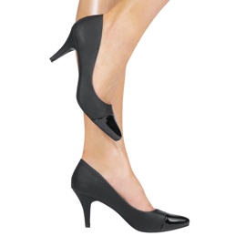 Sapatos pretos no salto YS-437